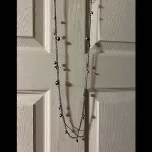 Lia Sophia silver long necklace